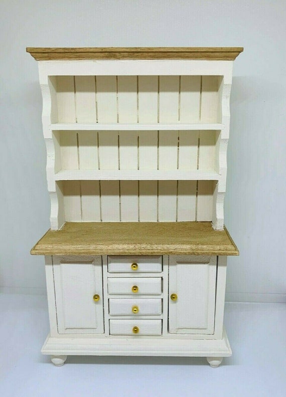 welsh dresser cream Large Shaker Style Painted Welsh Dresser, Drawers, Cupboard Base and 3 Shelf Display Top. Handmade in Any Size or Colour. Customisable