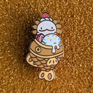 Pin de esmalte duro de Axolotl Taiyaki