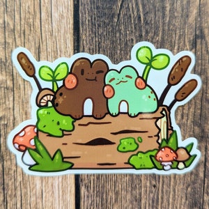 Pegatina de amor de ranita