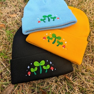 Embroidered Sprout Beanie