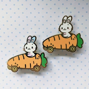 Carrot Car Bunny Hard Enamel Pin