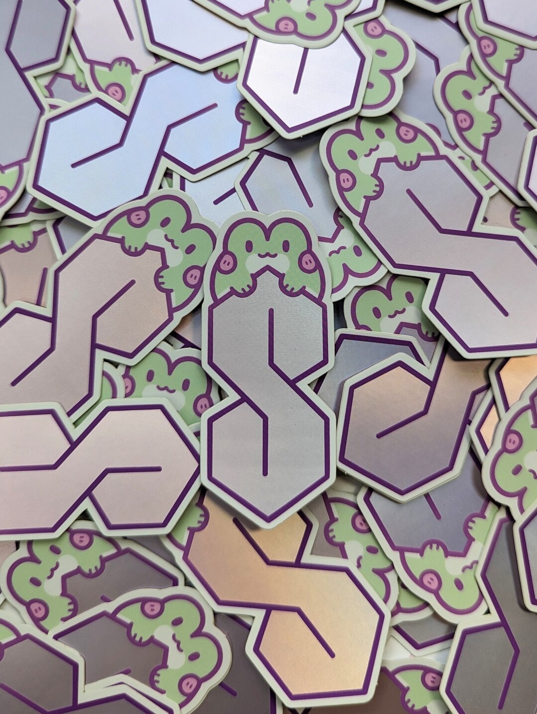 Holographic Cool S Frog Sticker: Waterproof Matte Finish - Etsy
