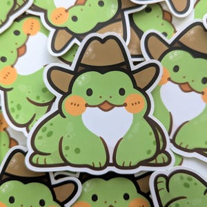 Cowboy Frosch Aufkleber