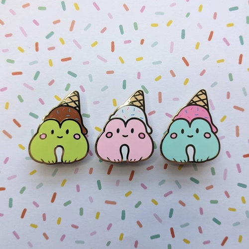 Space Ice Cream Cone Enamel Pin - Etsy