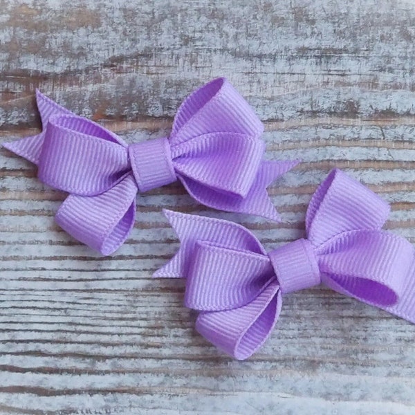 Light Orchid Pinwheel Bow, Tiny Purple Bow, Purple Baby Bow, 2 inch Bow, Purple Infant Bow, No Slip Bow, Purple Easter Bow, Purple Hair Bow