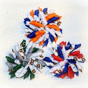 Lazo Korker de fútbol personalizado, elige colores y tamaño, diadema o pinza, colores de tu equipo.