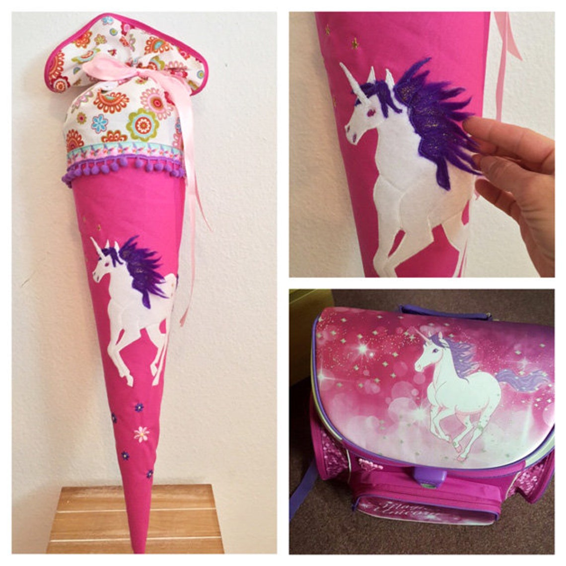 Schultüte Einhorn Zuckertüte Pegasus Pferd - Etsy.de
