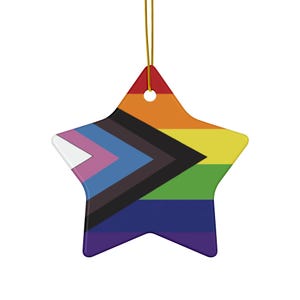 Pride Flag Ceramic Ornaments: LGBTQ+ Holiday Tree Decor