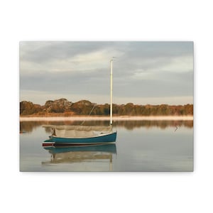 Coastal Sailboat Canvas Art: Nautical Beach House Decor