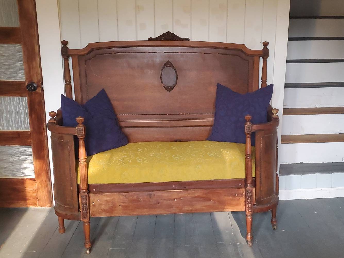 Victorian Antique Entry Bench Etsy