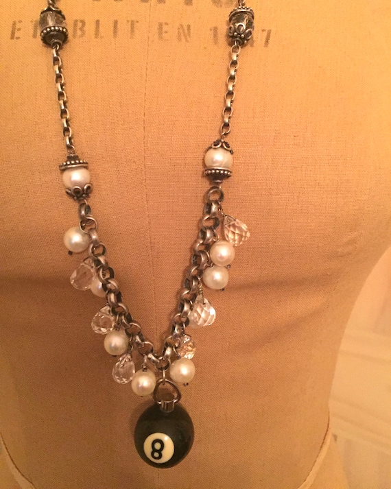 Whimsical Crystal and Pearl Necklace
