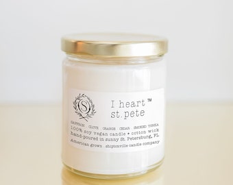 i heart st. pete soy candle