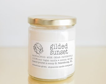 gilded sunset soy candle