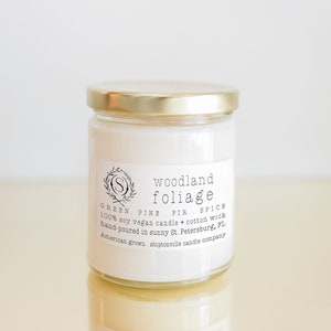woodland foliage soy candle