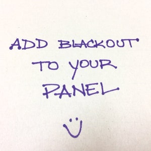 Add Blackout to your curtain panel