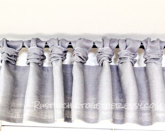 Valance in Gray Vintage Linen