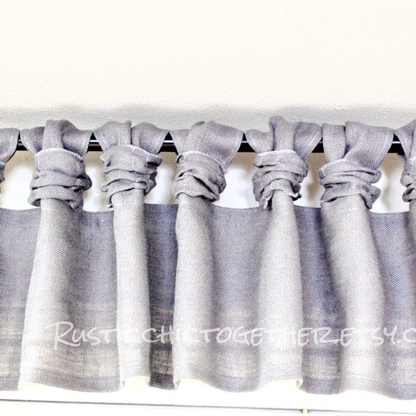 Valance in Gray Vintage Linen