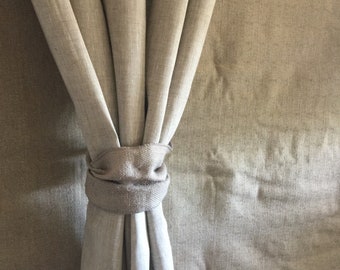 Burlap Tie Back-Gray Burlap (pair)
