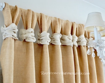 Burlap Curtains- Natural Tan