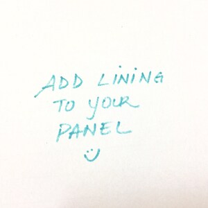 Add Lining to your curtain panel