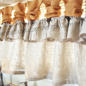 Belgium Linen and Burlap Valance