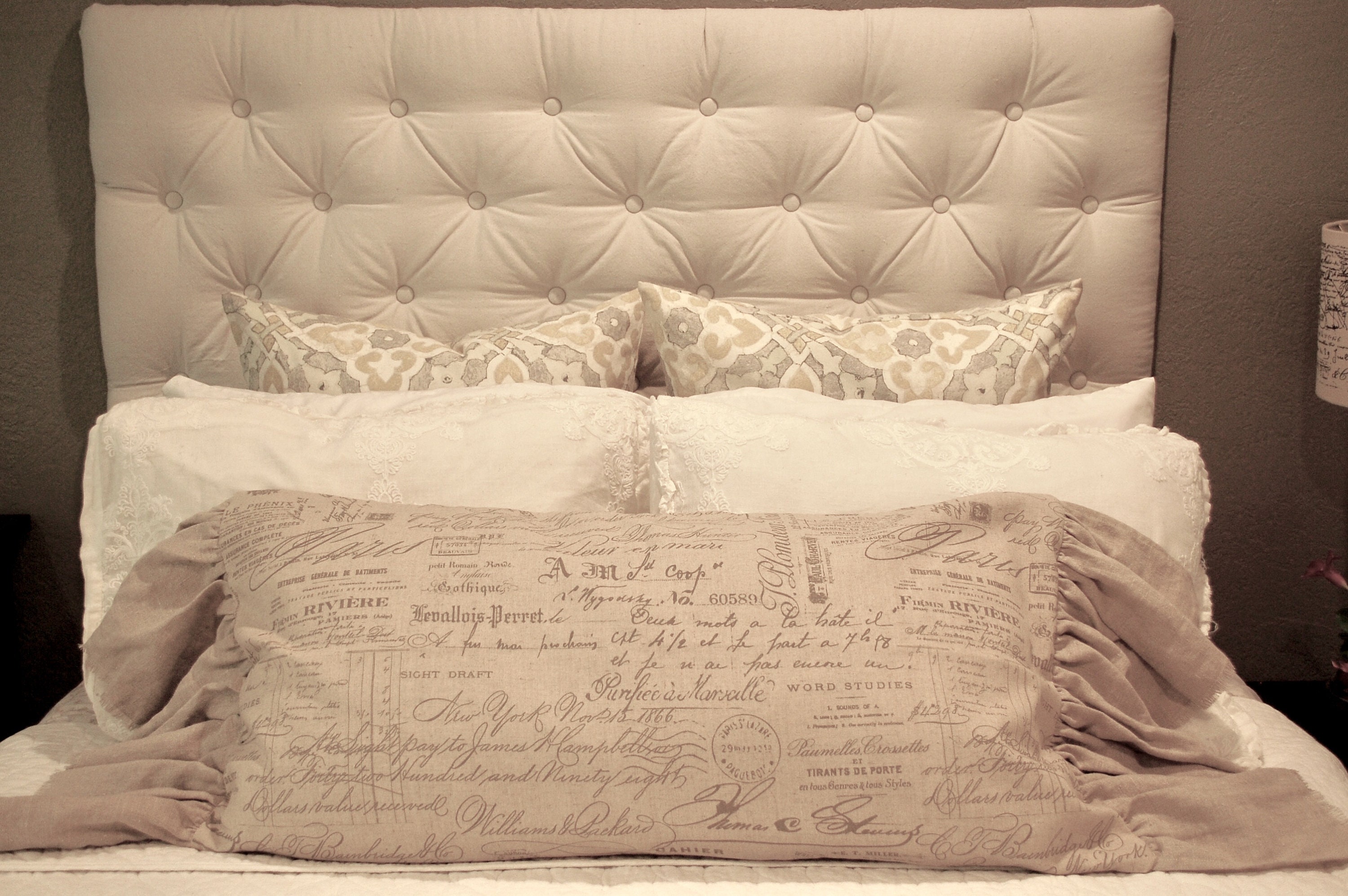 Tufted Upholstered Headboard Twin Full 50