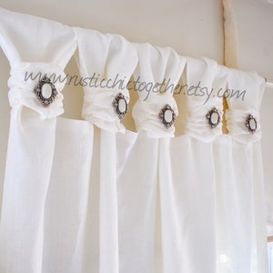Linen  Curtain - White