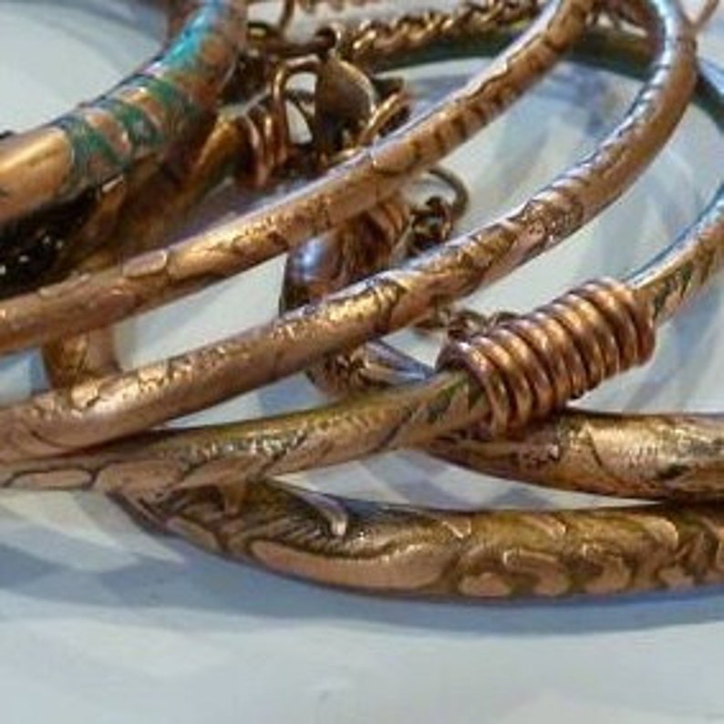 2 Tutorials copper bracelets rings and earrings etching | Etsy