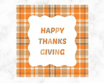 THANKSGIVING GIFT TAG -  happy thanksgiving