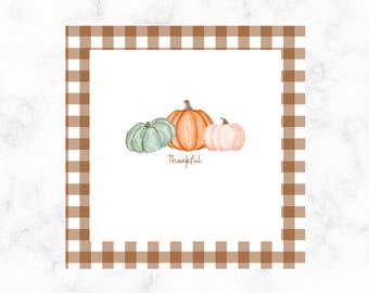 THANKSGIVING GIFT TAG -  fall pumpkins