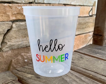 HELLO SUMMER stadium party cups