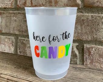 Halloween Party Cups; 16oz Frosted Flex Shatterproof Cups (reusable)