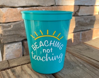 TEACHER beachin' stadium party cups