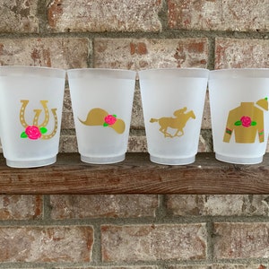 KENTUCKY DERBY shatterproof frosted cups