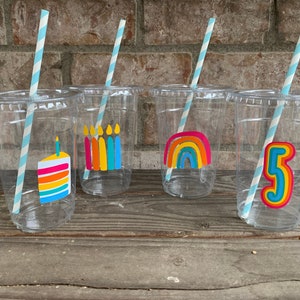20pcs Face Card Straw Disposable Creative Party - Temu