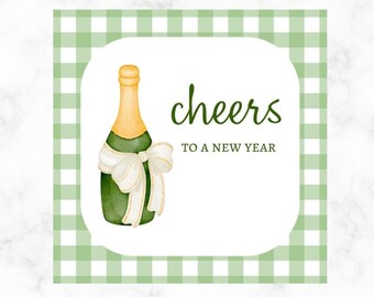 New Year Gift Tag – Cheers Printable (PDF)