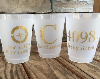 HOME frosted shatterproof party cups