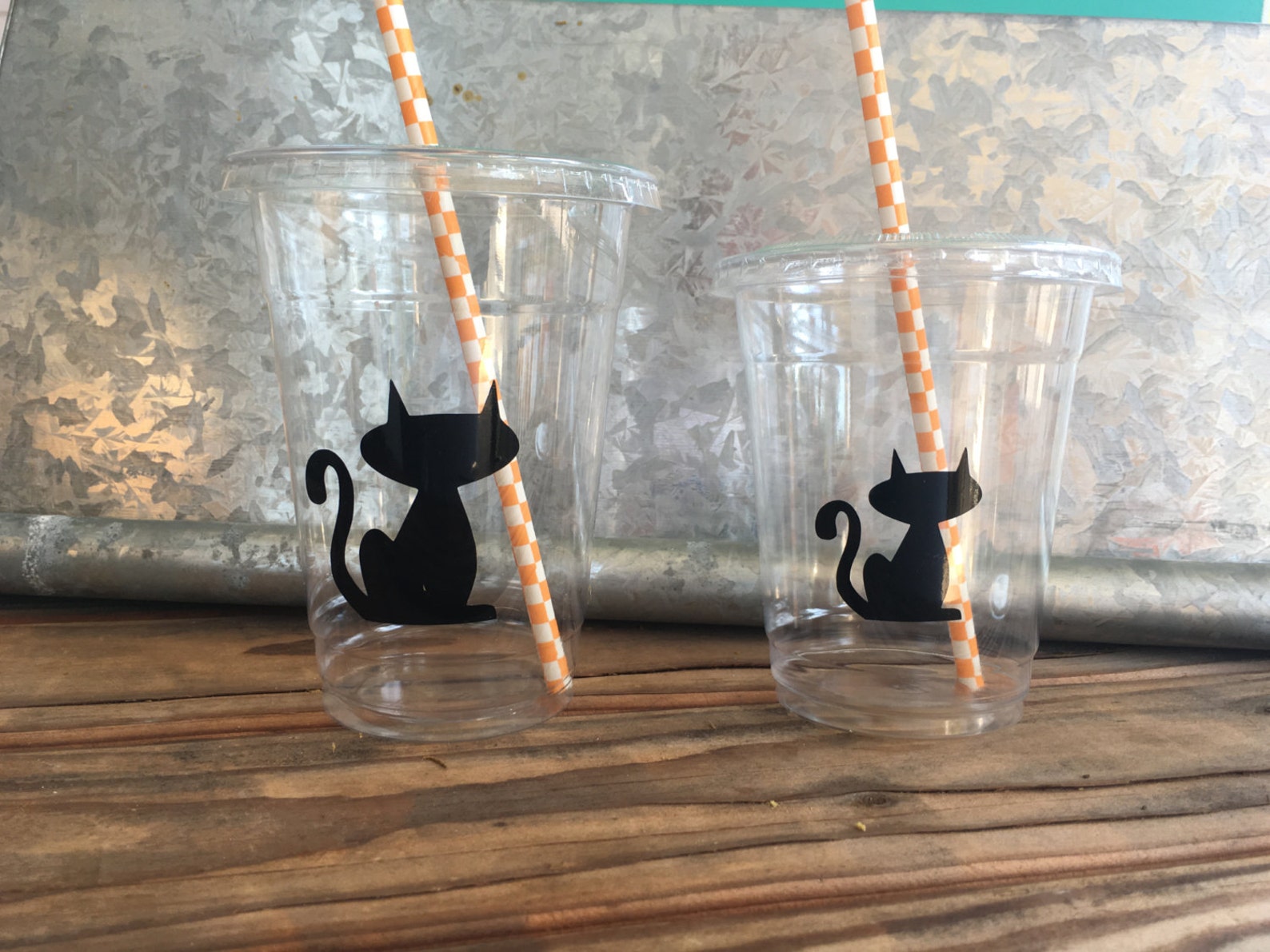 Halloween Party Cups With Lids and Straws 16oz and 12oz Etsy