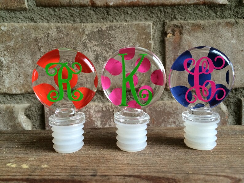 Personalized Wine Bottle Stopper Monogrammed Bottle Stopper Etsy