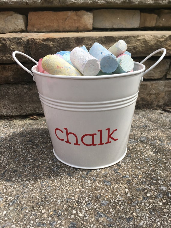 Chalk Storage Bucket Personalized Bucket Storage bucket Etsy