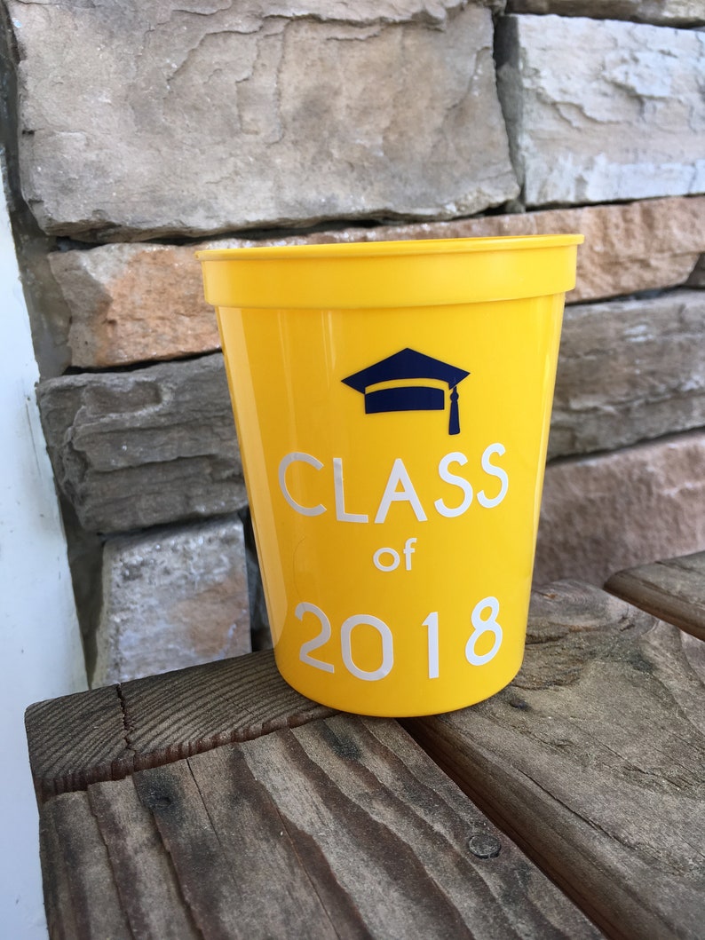 Graduation Party Cups; Class of 2018; Tassel Was Worth the Hassle; Reusable 16oz stadium cups
