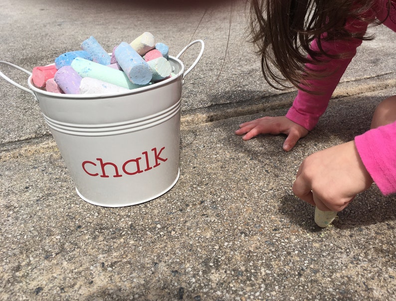 Chalk Storage Bucket Personalized Bucket Storage bucket Etsy