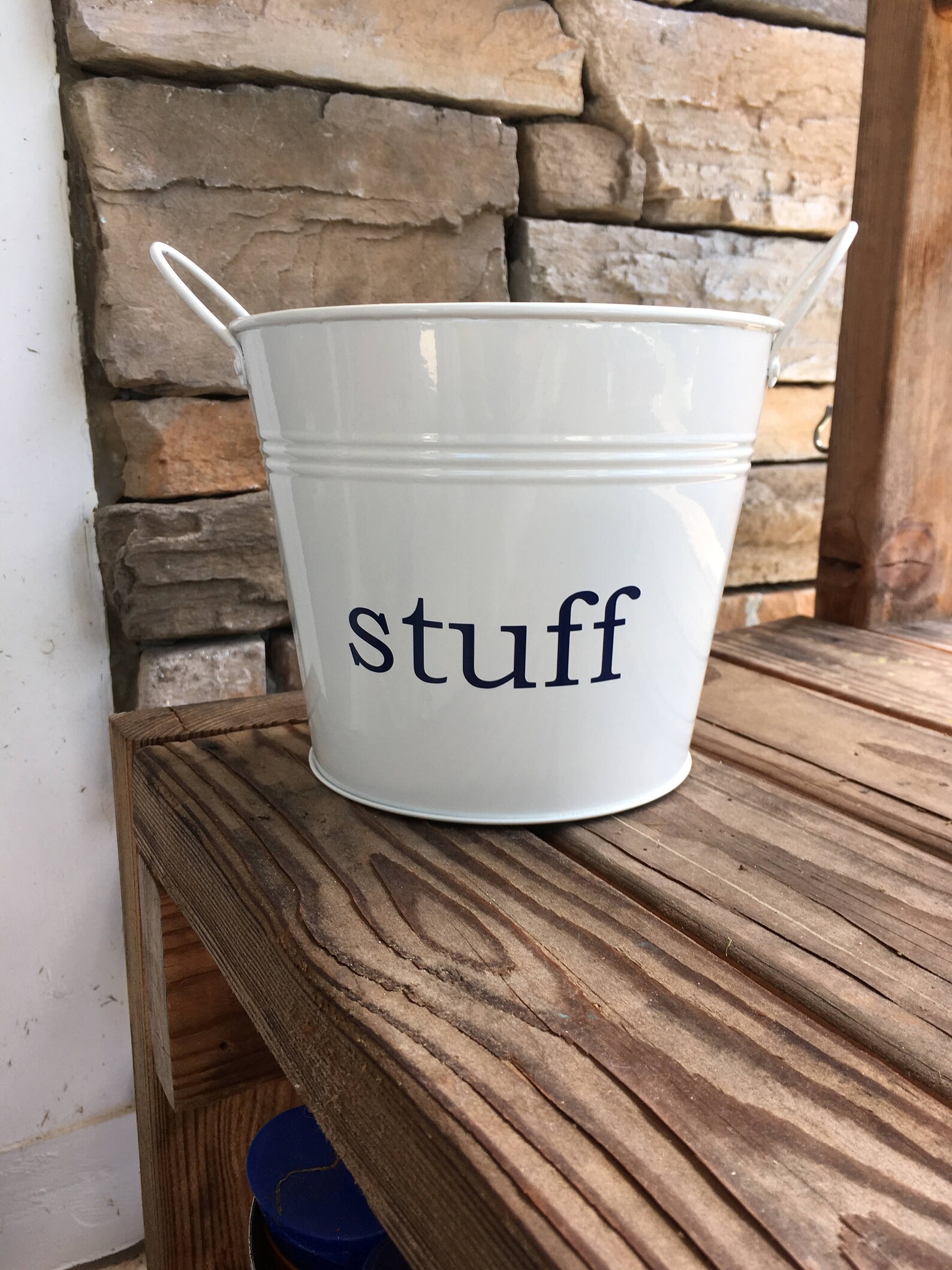 Home Storage Bucket Personalized Bucket Storage Bucket Junk Etsy