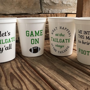 FOOTBALL TAILGATING stadium party cups