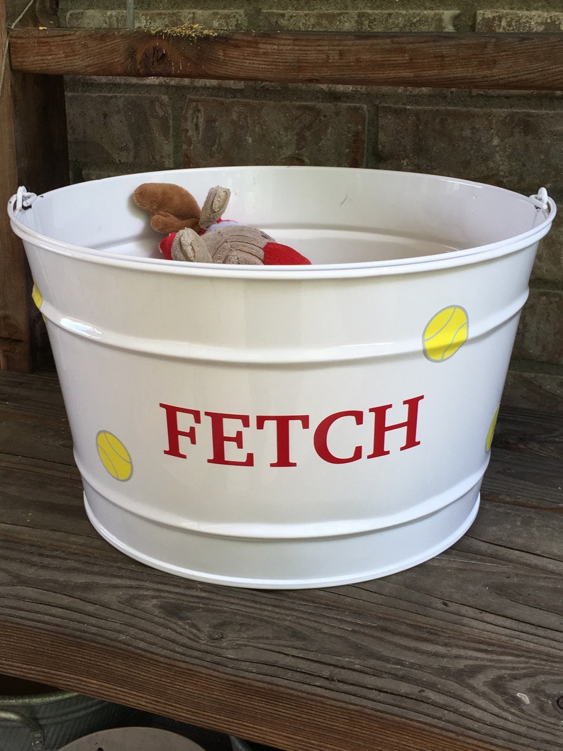 16 Quart Dog Toys Personalized Bucket FETCH Storage Bucket Etsy