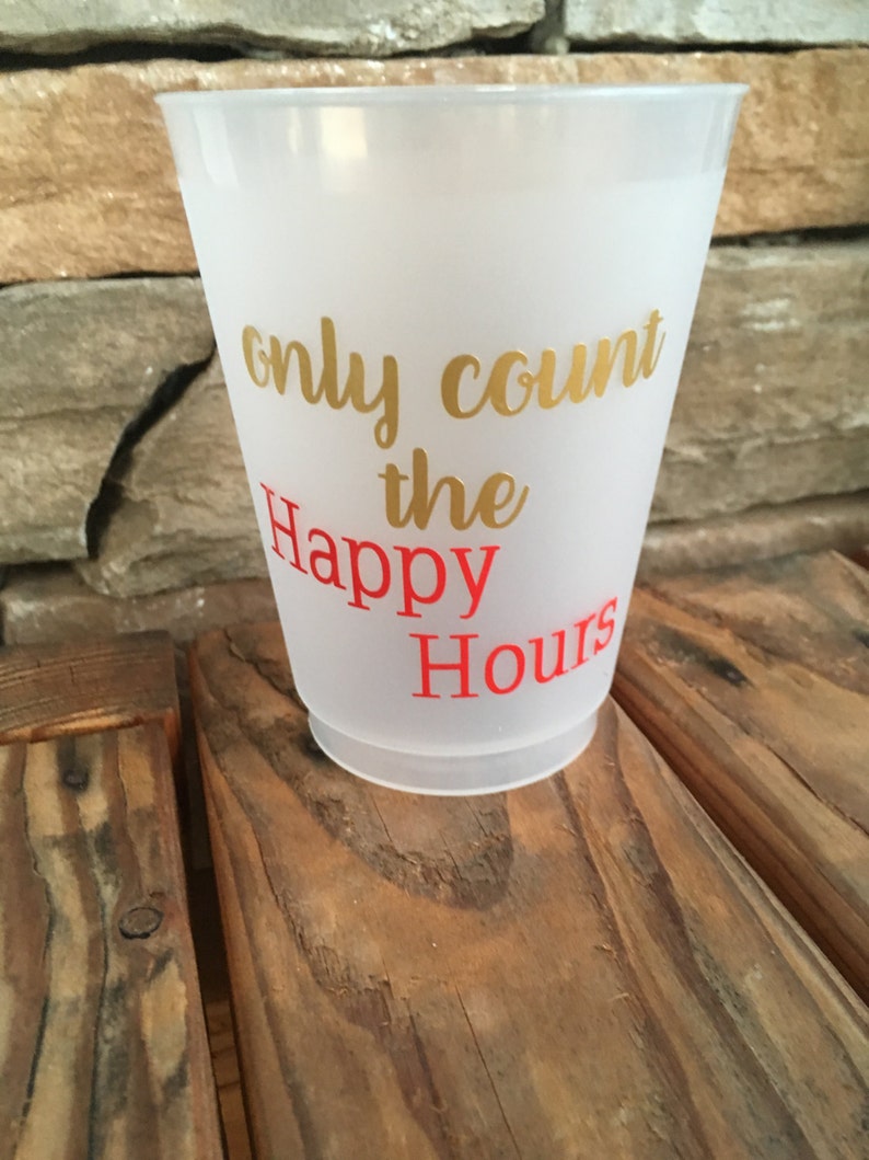 Happy Hour Shatterproof Cups 16oz Frosted Flex Shatterproof Etsy