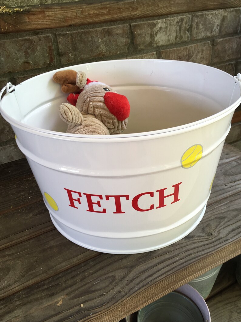 16 Quart Dog Toys Personalized Bucket FETCH Storage Bucket Etsy