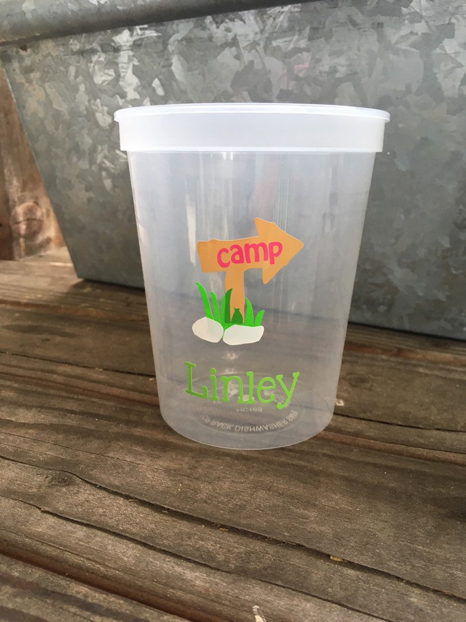 Camping Party Cups Glamping Party Reusable 16oz Stadium Party Etsy