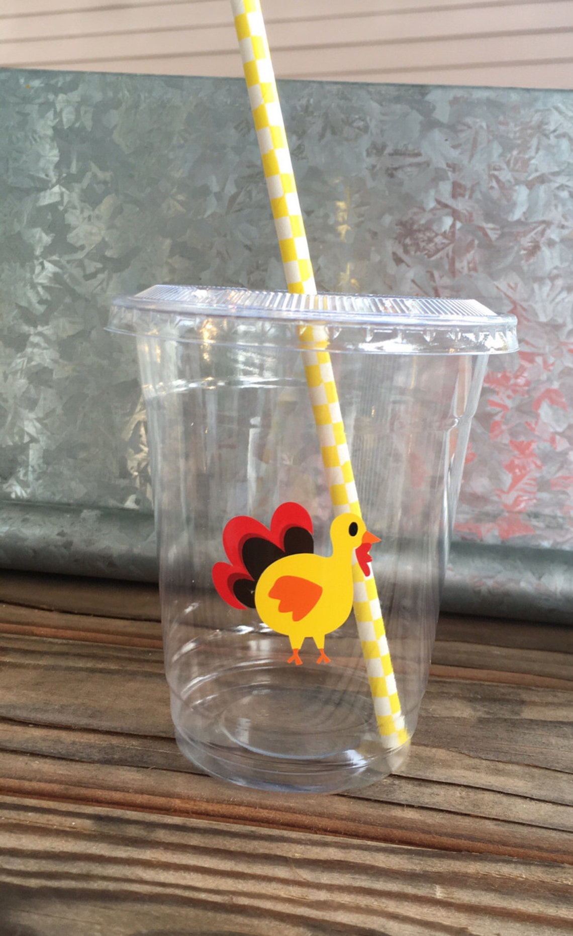 Thanksgiving Party Cups With Lids and Straws Kids Table Etsy