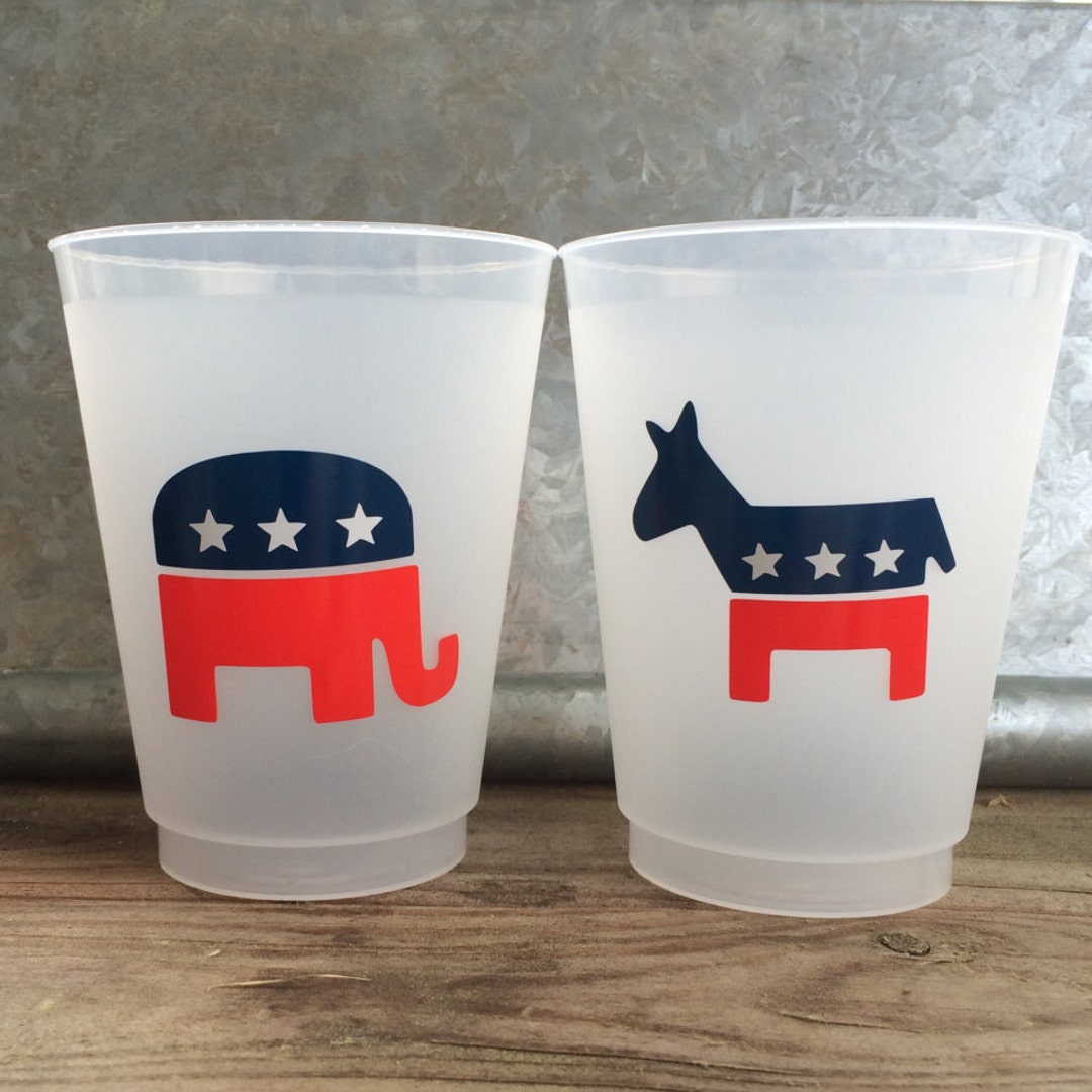 POLITICAL Frosted Party Cups Etsy